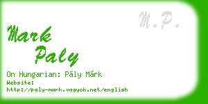 mark paly business card
