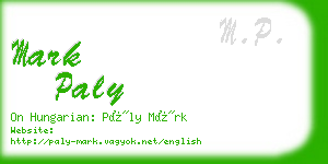 mark paly business card